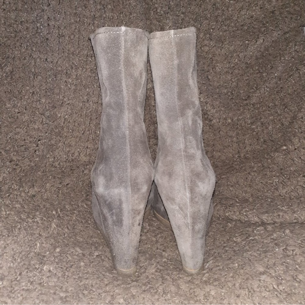 Stuart Weitzman-Hidden Wedge Bootie- Brown Suede … - image 4